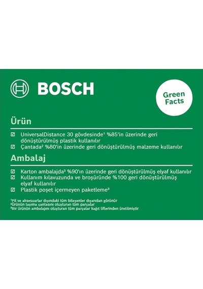 Bosch UniversalDistance 30 Lazerli Uzaklık Ölçer - 0603672503