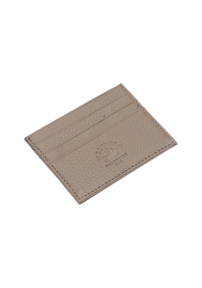 Westpolo Hakiki Deri Slim İnce Unisex Kartlık - Vizon Vizon