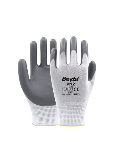 Pn2 Polyester Örme Nitril Eldiven Çok Renkli