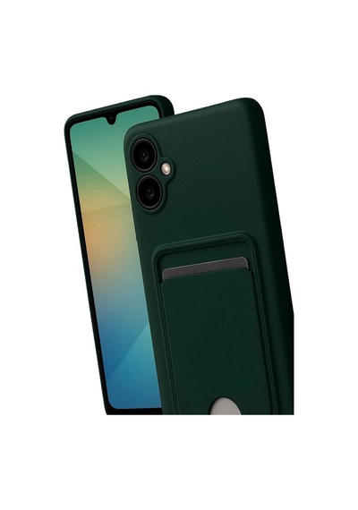 Samsung Samsung Uyumlu Galaxy A07 4g Kelvin Kartvizitli Silikon - Koyu Yeşil