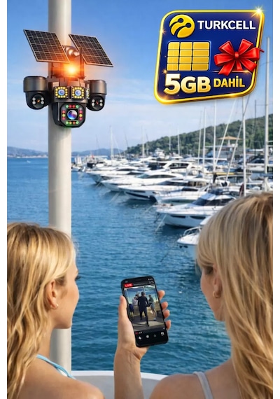 Esvision 7021 4 Kameralı 4g Çift Solar Panel 16x Zoom Dual Batarya Hieasy Aov Sürekli Kayıt Gece Görüş Çift Yönlü Ses Turkcell Sim Kart