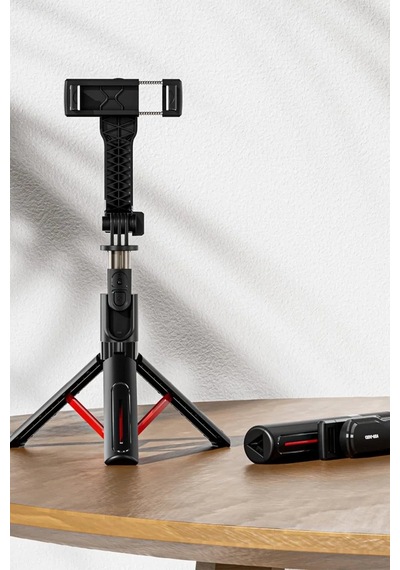 Ven-dens Vd-ss07 Bluetooth Kumandalı Selfie Çubuğu Ve Tripod, 90 Cm Uzatılabilir Gövde, 360 , Siyah