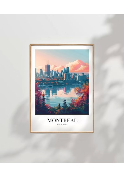 Çerçevesiz Poster Montreal Sonbaharın Büyüsü