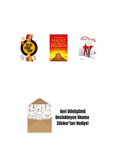 Her Şey Seninle Başlar + Hayat Bilgesi + İnsan İsterse - Azmin Zaferi Öyküleri 5 + Okuma Sticker'ları
