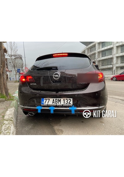 Kit Garaj Opel Astra J Hb Makyajlı Rieger Difüzör Plastik Boyalı