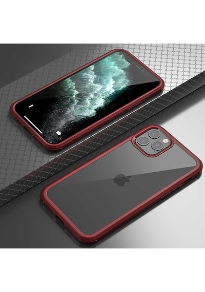 Apple Uyumlu  iPhone 11 Pro Max Kilif 360 Tam Koruma Ön Ve Arkasi Camli 495629592