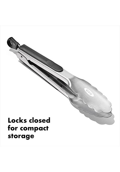 Good Grips Maşa, 23 Cm - Bulaşık Makinesinde Yıkanabilir, Paslanmaz Çelik, Izgara Maşası - Sosis, Sebze Ve Daha