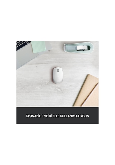 Logıtech 910-006867, M171 White, Usb Nano 2,4g Kablosuz, 1000dpi, Optik, 3 Tuşlu, 12ay Pil Ömrü, Mouse