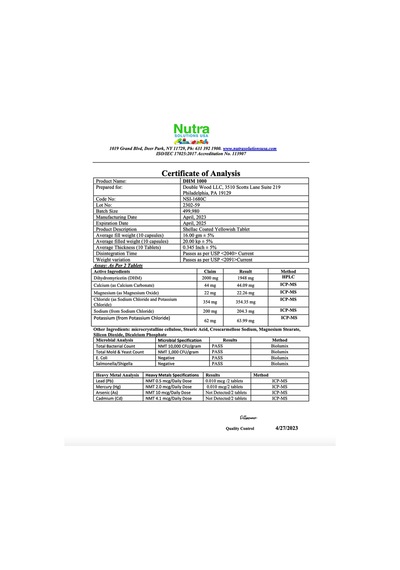 Double Wood Dhm1000 Dihydromyricetin 1000mg 30 Tablet.tr Tek ...