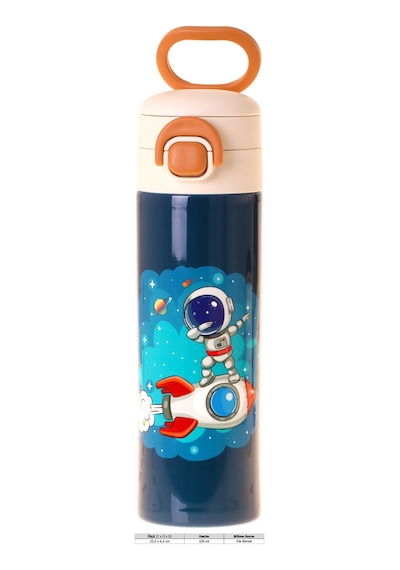 Kaukko Kids 520 Ml Astronot Baskılı Lacivert Erkek Çocuk Çelik Termos Matara Çift İçim Kilitli Kapak - L5367 Lacivert - Mavi Kaukko Kids 520 Ml Astronot Baskılı Lacivert Erkek Çocuk Çelik Termos Matara Çift İçim Kilitli Kapak - L5367 Lacivert - Mavi