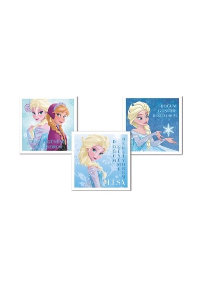 Frozen 10Lu Doğum Günü Kart+Zarf