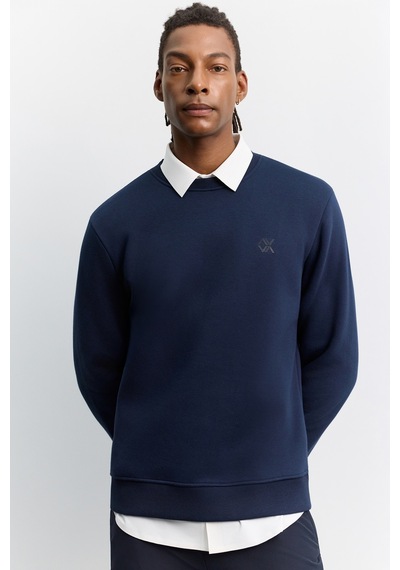 Avva Erkek Lacivert Bisiklet Yaka 3 İplik Şardonlu -5 Dereceye Dayanıklı Regular Fit Sweatshirt A62y1291 Avva Erkek Lacivert Bisiklet Yaka 3 İplik Şardonlu -5 Dereceye Dayanıklı Regular Fit Sweatshirt A62y1291