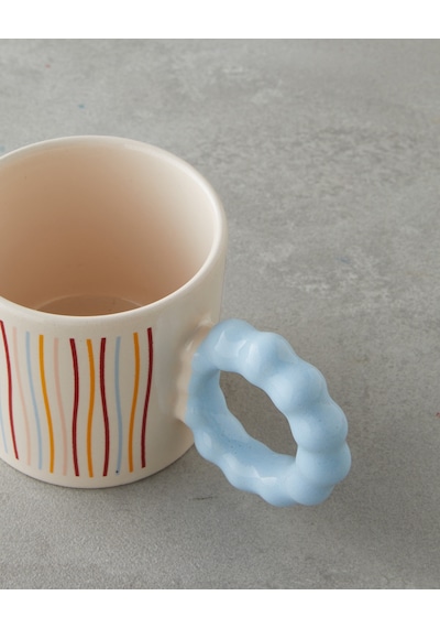 English Home Stripe Flow Seramik Kupa 260 Ml Renkli Çok Renkli