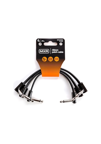 Mxr Şerit Yama Kablosu 6 " 15 Cm-3 Paket, 1/4-inç Dik Açı 3pdcpr06 Standart