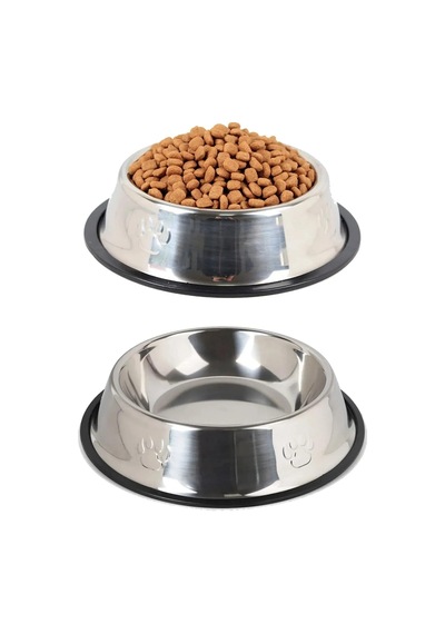 Fethiye Toptan Metal Kedi Ve Köpek Mama Ve Su Kabı Paslanmaz Çelik Kaymaz Tabanlı