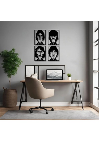 Sanatsal Metal Tablo Beatles Beatles Metal Duvar Tablosu Sanat