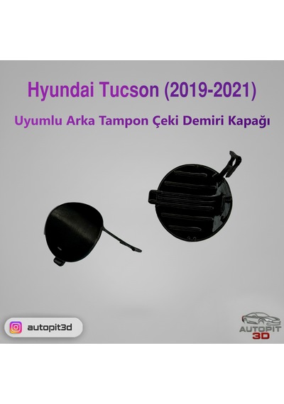 Hyundai Tucson Facelift 2019-2021 Uyumlu Arka Tampon Çeki Demiri Kapağı