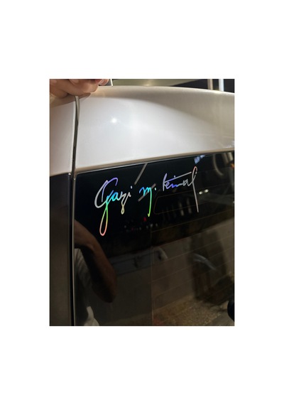 Gazi Mustafa Kemal Atatürk İmza Sticker Hologram Araba Arkası Sticker Oto Cam Sticker Yazı Motor Araba Oto Sticker Motor Pc Laptop Bilgisayar Etiket Çıkartma 20 X 8 Cm