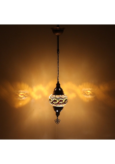 Dekoratif MOZAİK LAMBA TEKLİ AVİZE KARALP MOZAİK