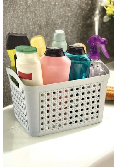 Çok Amaçlı Sepet Dolap Içi Düzenleyici Organizer 6,6 Litre Buz Gri
