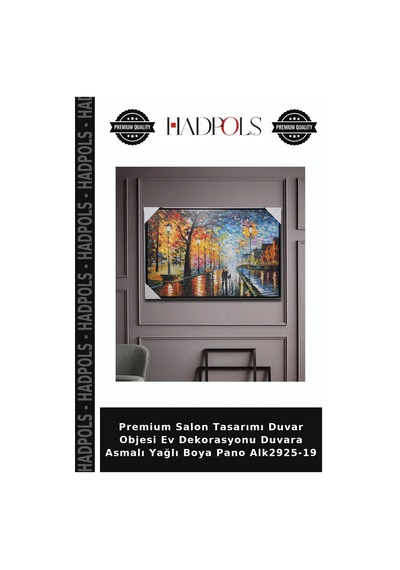 Premium Salon Tasarımı Duvar Objesi Ev Dekorasyonu Duvara Asmalı Yağlı Boya Pano Alk2925-19