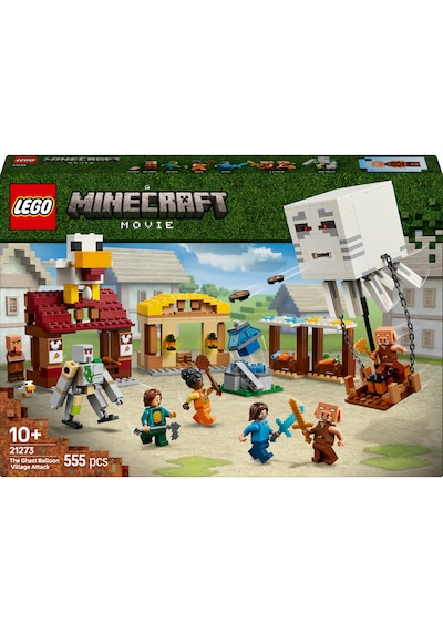 LEGO® Minecraft® Hortlak Balon Köy Saldırısı 21273 - 10 Yaş ve Üzeri Çocuklar için Yaratıcı Oyuncak Yapım Seti (555 Parça)