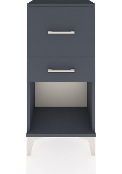 Arges Komodin 2 Çekmeceli 44x30x96 Antrasit-antrasit Antrasit