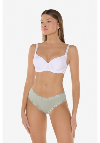 Malabadi Kadın Yeşil 2 Li Paket Extra Yumuşak Micro Modal Dantelli Slip Külot 700