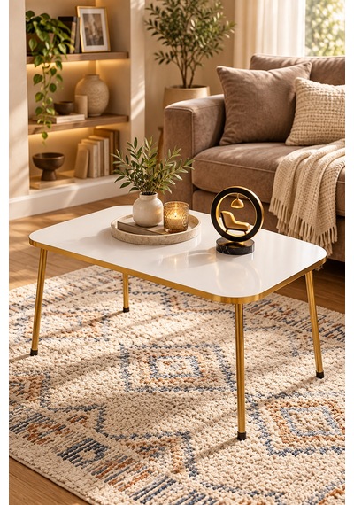 Odera Gold Beyaz Orta Sehpa 90x50 Cm Gold Metal Ayaklı Dikdörtgen Modern Klasik Salon Sehpası Diğer Odera Gold Beyaz Orta Sehpa 90x50 Cm Gold Metal Ayaklı Dikdörtgen Modern Klasik Salon Sehpası Diğer