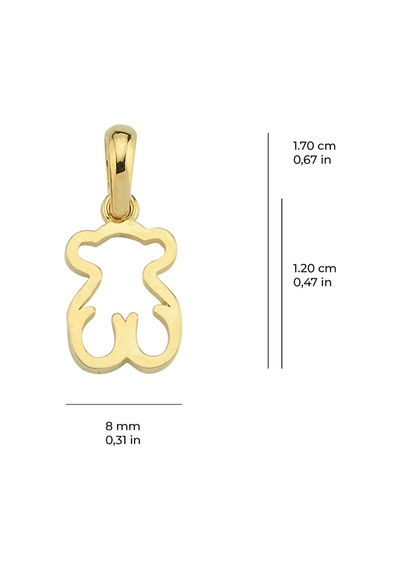 Goldkupe 14 Ayar Altın Ayıcık Kolye Ucu 0,67 Gr-3410
