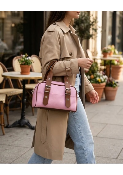 City Bloom Pembe Omuz Çantası - Lisinya