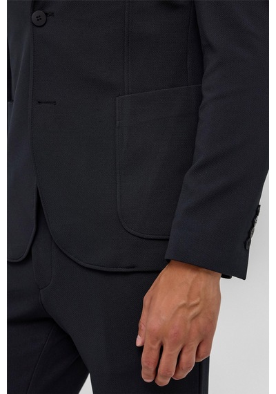 Süvari Siyah Slim Fit Düz 6 Drop Spor Takım Elbise Süvari Siyah Slim Fit Düz 6 Drop Spor Takım Elbise