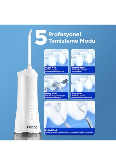 Fabcio Mysmile 7 İn 1 Smart Taşınabilir Ağız Duşu + Diş Mine Bakım Serumu Hediye