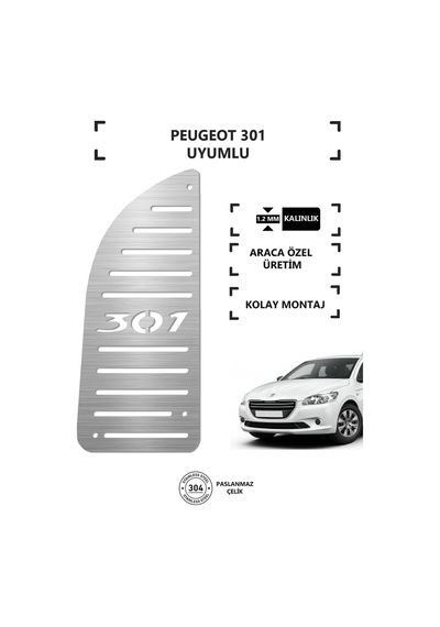 A&g Tuning Peugeot 301 Ayak Dinlendirme Pedalı Krom Ayak Dayama Pedalı Kgagpedal000032