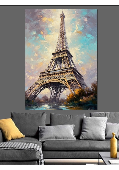 Ahşap Tablo Paris Şehir Hattı Ve Eyfel