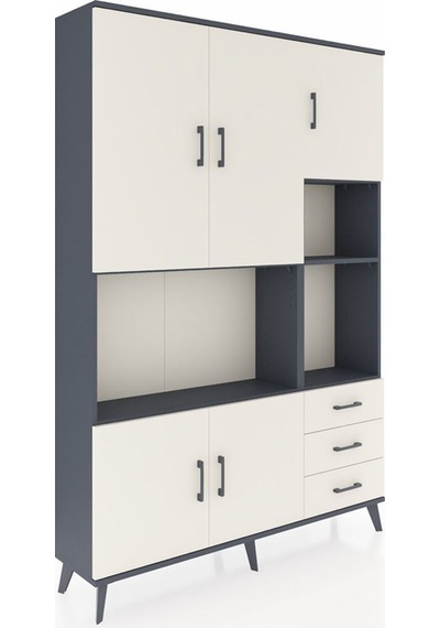 Arges Dolap 9 Raflı 3 Çekmeceli 5 Kapaklı 132x30x195 Antrasit-aytaşı/aytaşı Aytası/aytası Arges Dolap 9 Raflı 3 Çekmeceli 5 Kapaklı 132x30x195 Antrasit-aytaşı/aytaşı Aytası/aytası