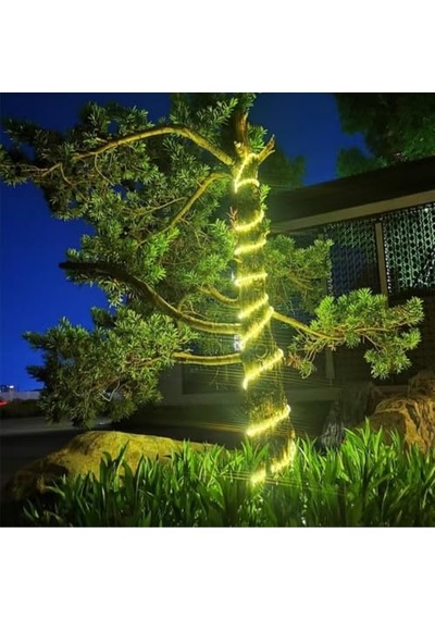 Metre 60 Led Kar Tanesi Işık Warm Light 8 Kademe Fişli