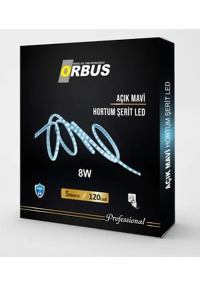 4 Adet Orbus Hortum Şerit Led İce Blue 5m