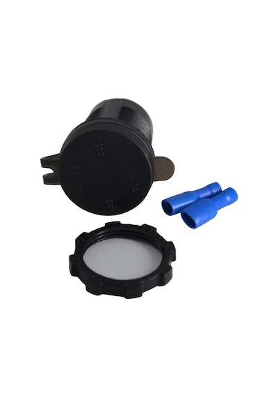 12v 24v Dc Usb Qc3.0 Şarj Port Voltmetreli Ampermetreli Yuvarlak