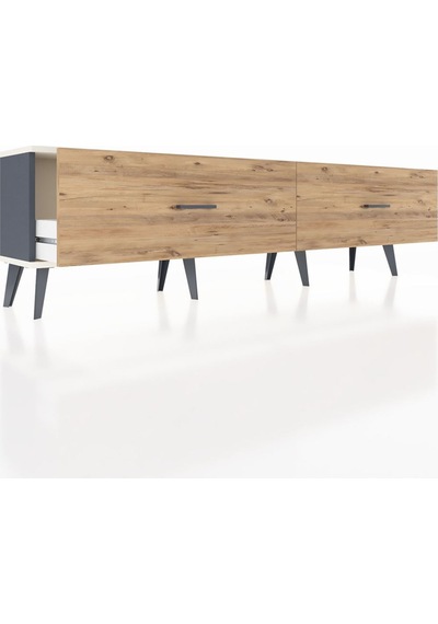 Arges Tv Ünitesi 2 Çekmeceli 176x30x51 Antrasit-aytaşı/çam Aytası/atlas Çam Arges Tv Ünitesi 2 Çekmeceli 176x30x51 Antrasit-aytaşı/çam Aytası/atlas Çam