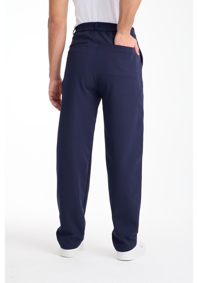 Gugus Erkek Baggy İthal Kumaş Pantolon Lacivert