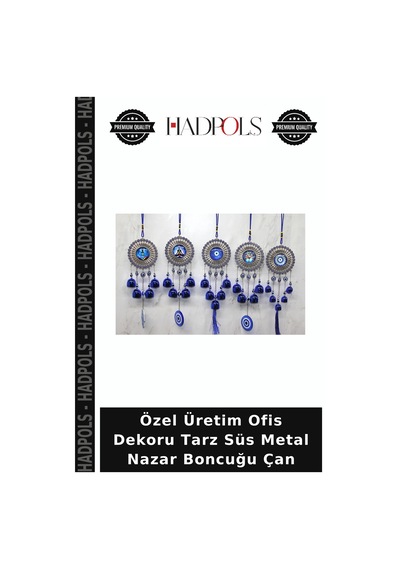 Özel Üretim Ofis Dekoru Tarz Süs Metal Nazar Boncuğu Çan