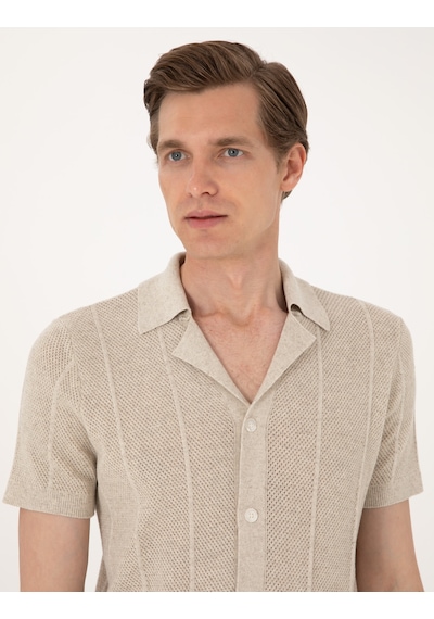 Pierre Cardin Erkek Bej Hırka Triko 50305993-vr011 Bej