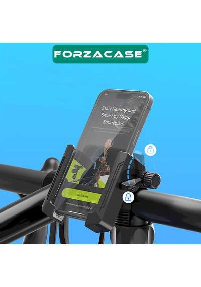 Forzacase 4.7 - 6.7 Telefonlar İle Uyumlu Bisiklet Motosiklet Gidon Montajlı Telefon Tutucu Fc1200 Siyah