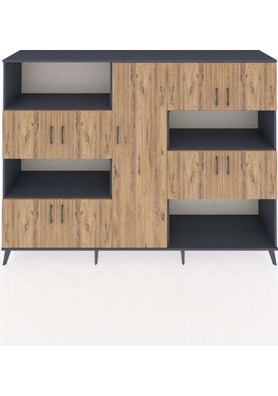 Hyperion Dolap 10 Raflı 9 Kapaklı 220x44x163 Antrasit-çam/antrasi Antrasit-çam/antrasit Hyperion Dolap 10 Raflı 9 Kapaklı 220x44x163 Antrasit-çam/antrasi Antrasit-çam/antrasit