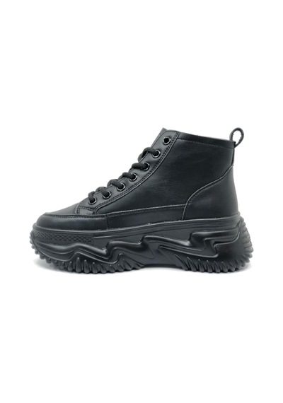 Gamelu Ginza 5cm Yüksekliğinde Hafif Taban Sneaker Ayakkabı Siyah