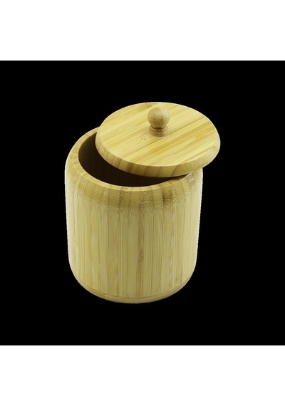 Ahşap Bambu Kapaklı Şekerlik Ø11.3 Cm