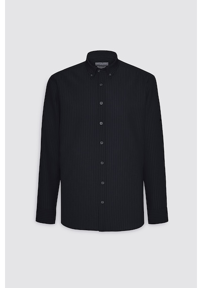 AC&Co / Altınyıldız Classics Erkek Sıyah Slim Fit Dar Kesim Düğmeli Yaka %100 Pamuk Gömlek Sıyah Siyah AC&Co / Altınyıldız Classics Erkek Sıyah Slim Fit Dar Kesim Düğmeli Yaka %100 Pamuk Gömlek Sıyah Siyah