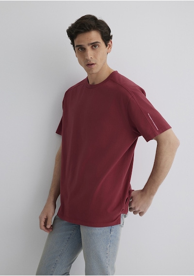 Mavi - Baskılı Bordo Tişört 0612629-70423 Bordo