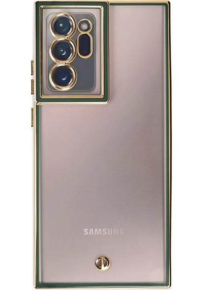Newface Samsung Uyumlu Galaxy Note 20 Ultra Kılıf Liva Lens Silikon - Yeşil Resimdeki